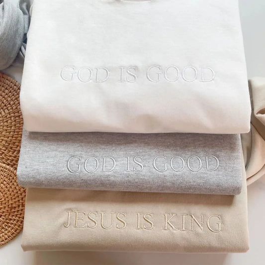 God is Good Embroidered Sweatshirt