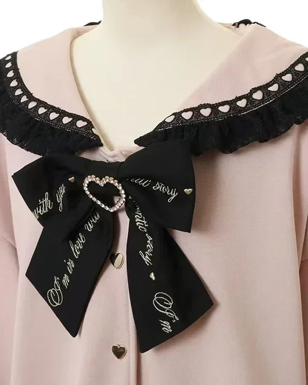 Sailor Collar Ribbon Bow Sweet Hoodie