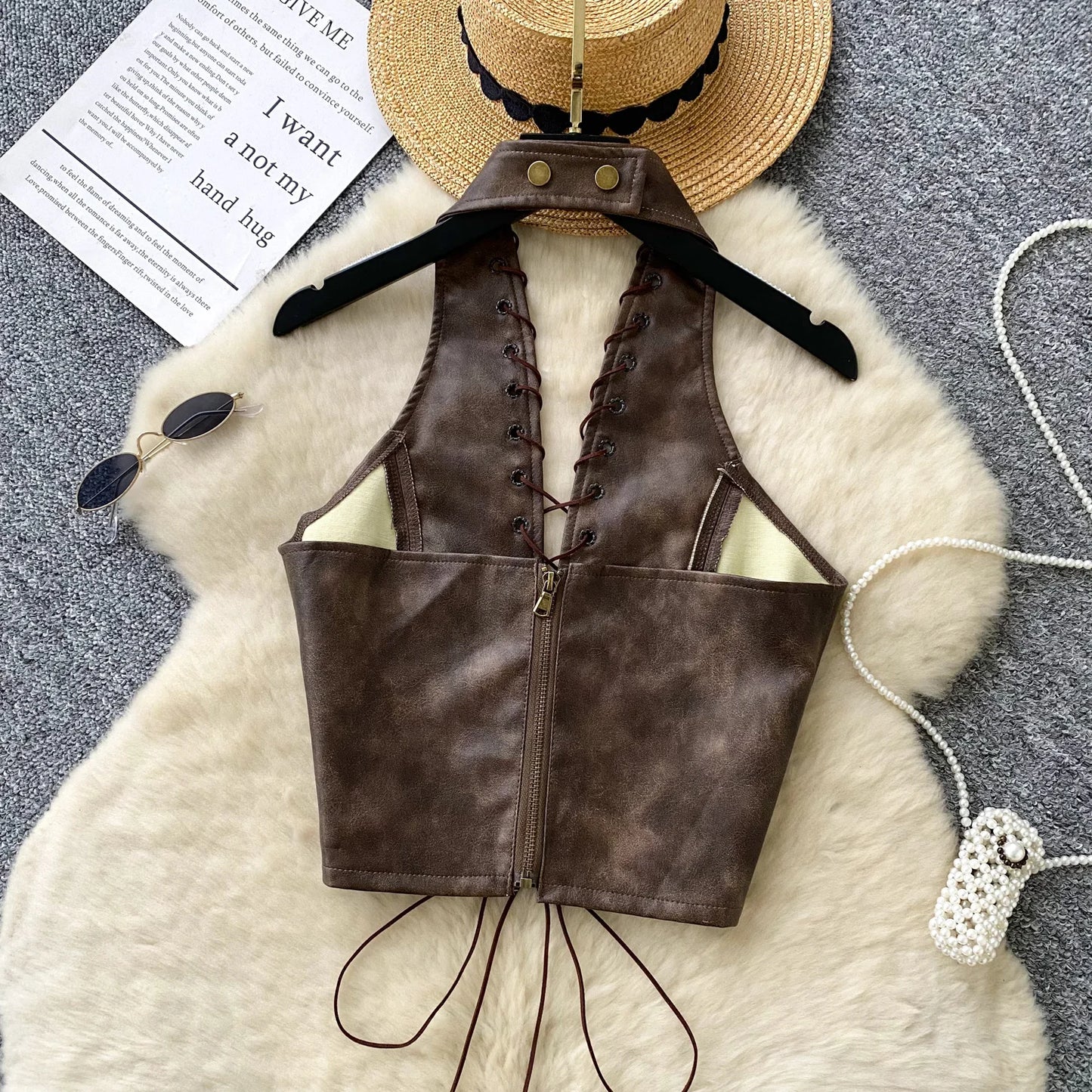 Hollow Out Halter Top