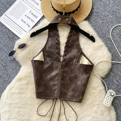 Hollow Out Halter Top
