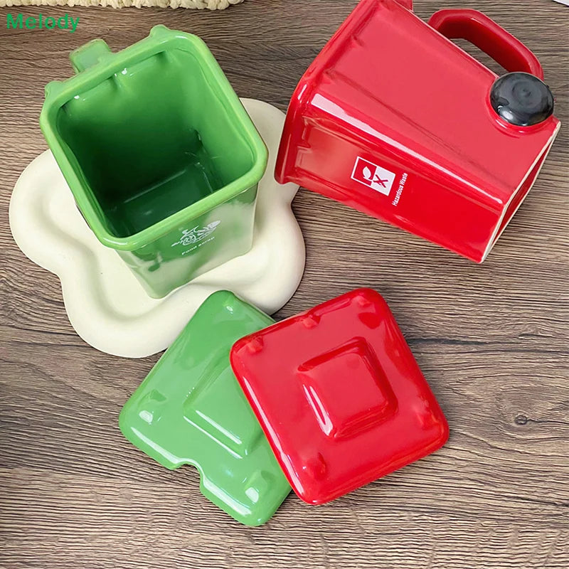 Trash Can Ceramic Mug