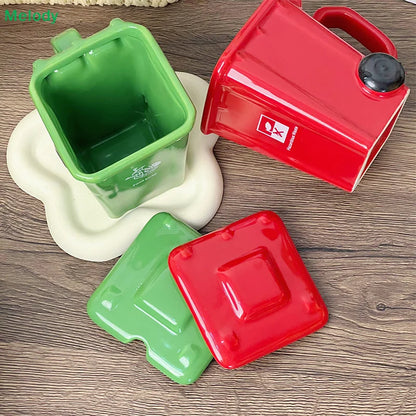 Trash Can Ceramic Mug