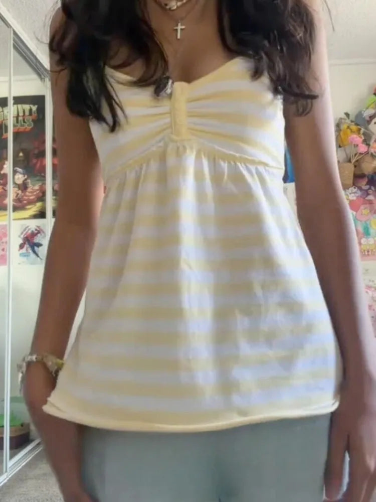 Striped Sleeveless Tee