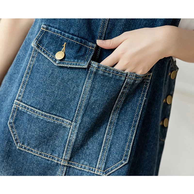 Strap Denim Dress