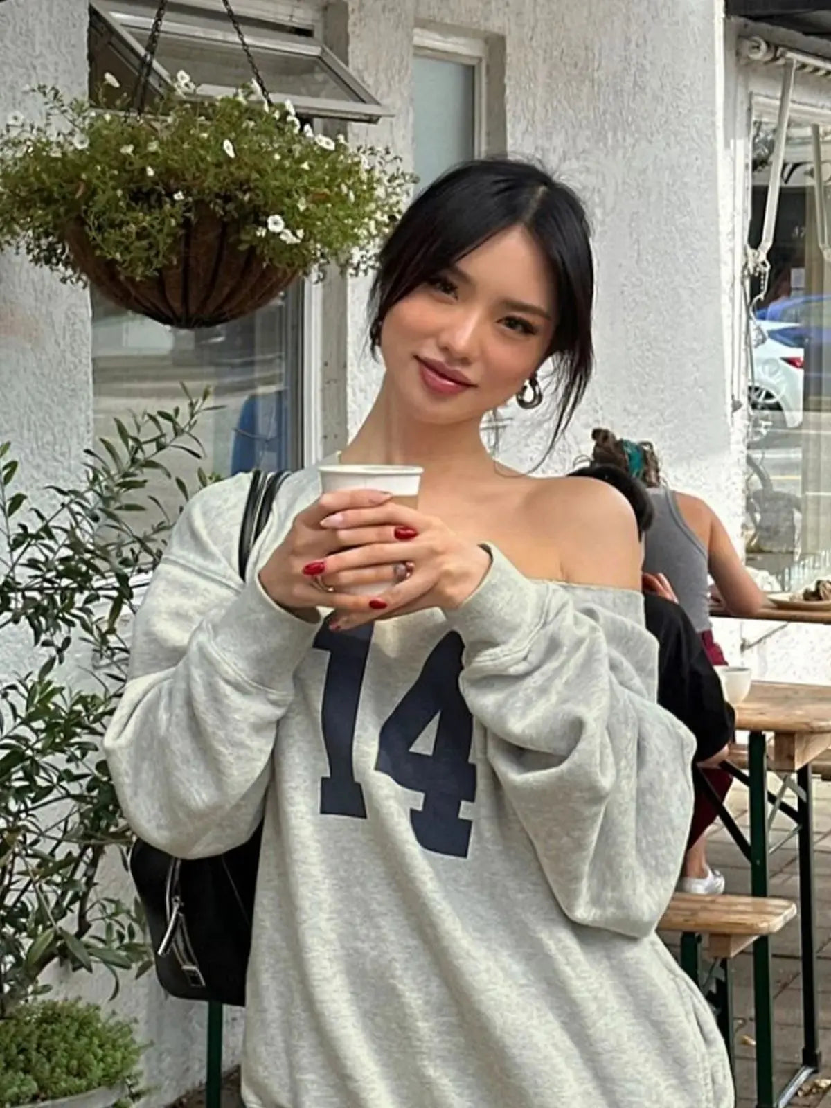 Letter Print Pullover Sweatshirt