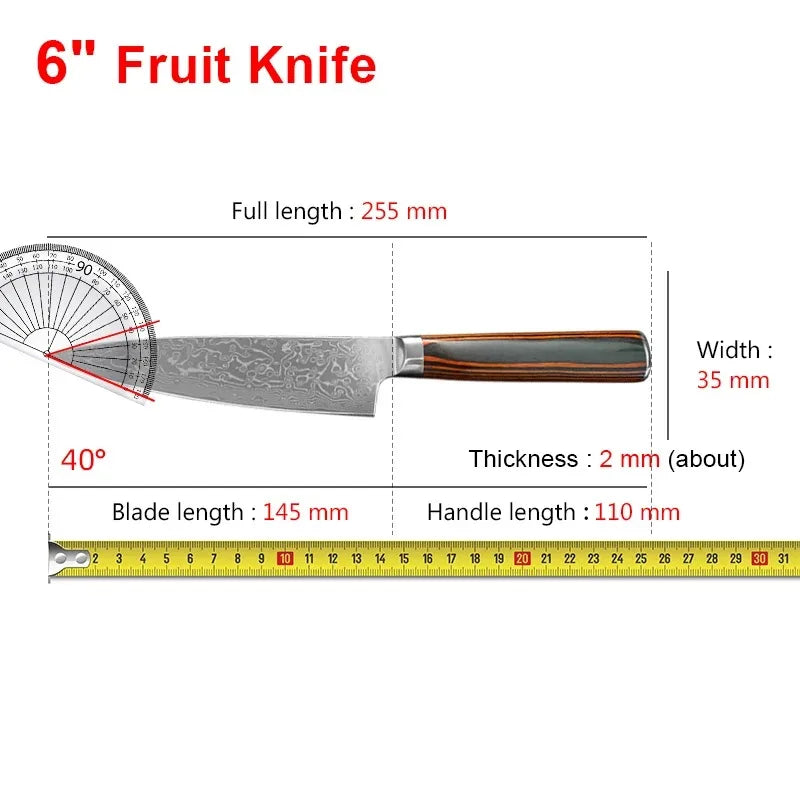 Damascus Kitchen Knife