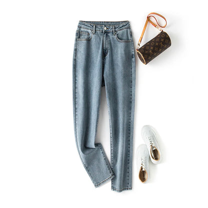 Stretchy Loose Washing Straight Denim Pant