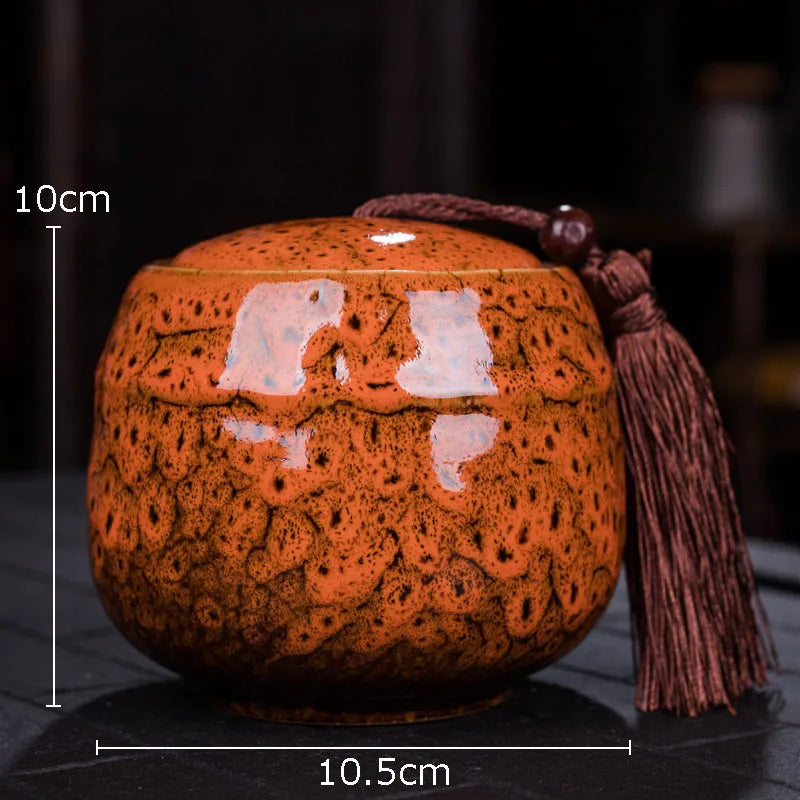 Painted Tea Canister