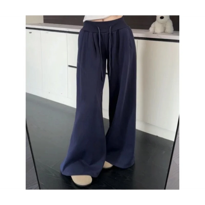 Low-waist Straight Loose Wide-leg Trousers