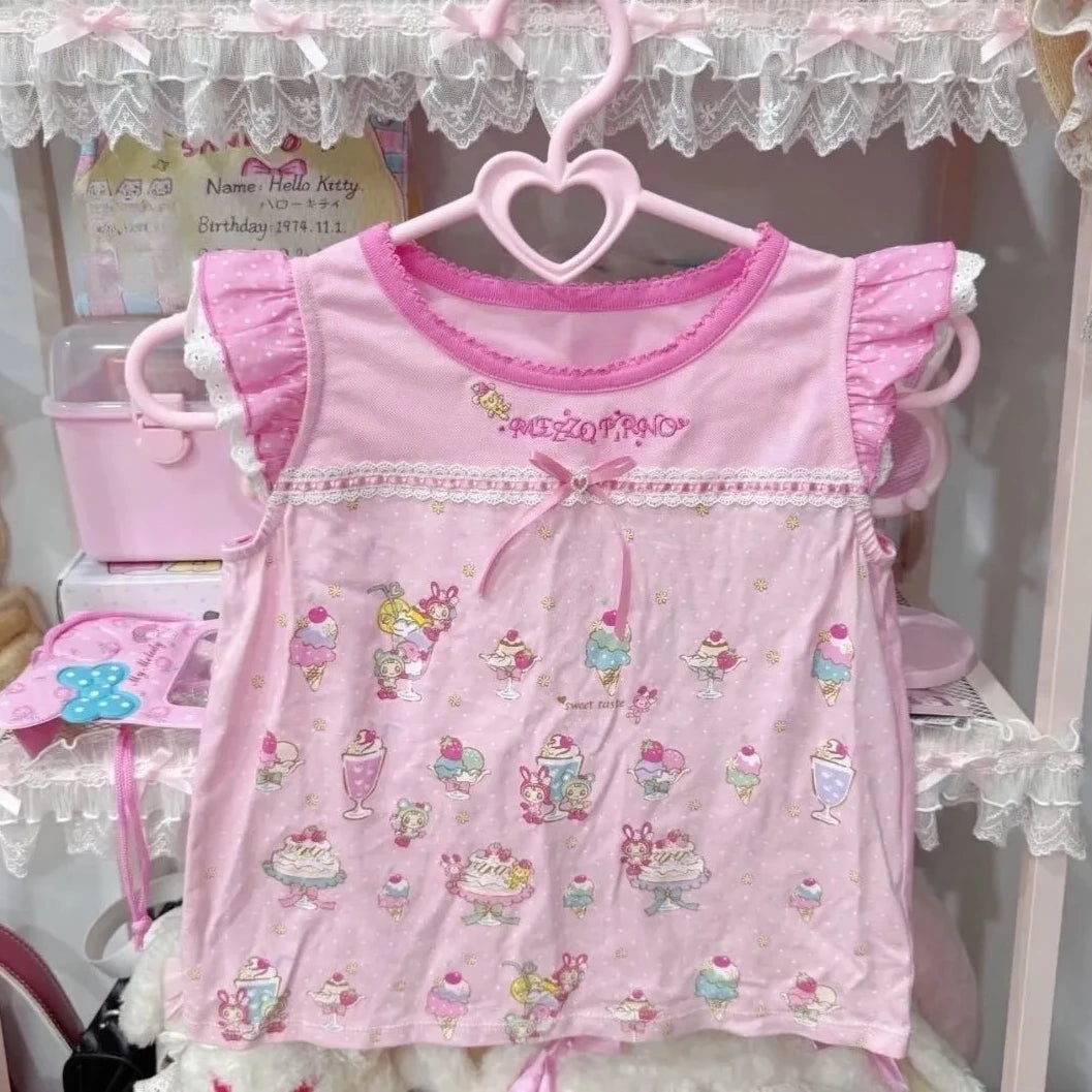 Sweet Kawaii Print Blouse