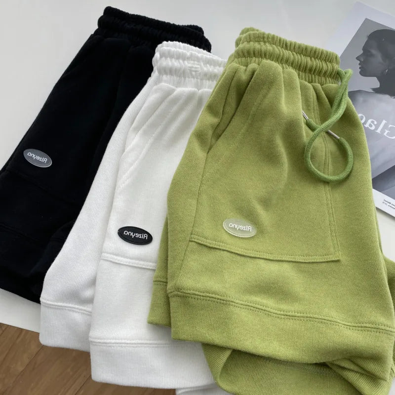 Shorts A sueltos de pernera ancha con cordón