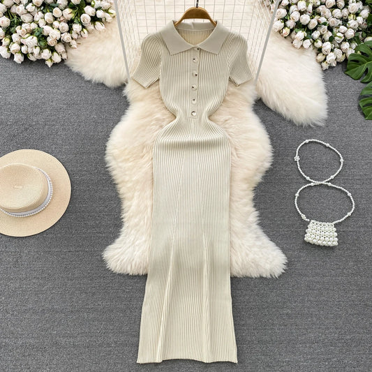 Polo Knitted Long Dress