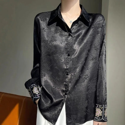 Primavera Vintage Blusa Mujer Ropa Mujer Tops Camisa Casual Moda Ropa Manga Larga Streetwear Otoño Elegante Estilo Étnico