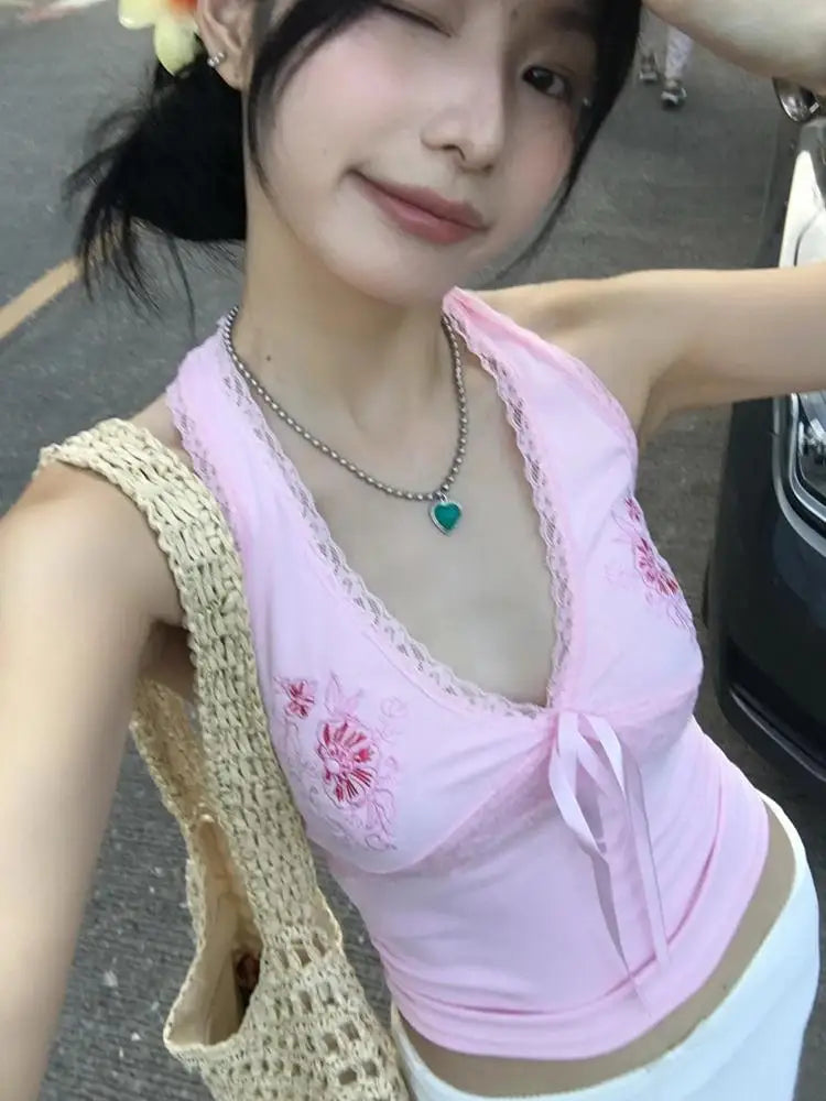 Lace Print Graphic Top