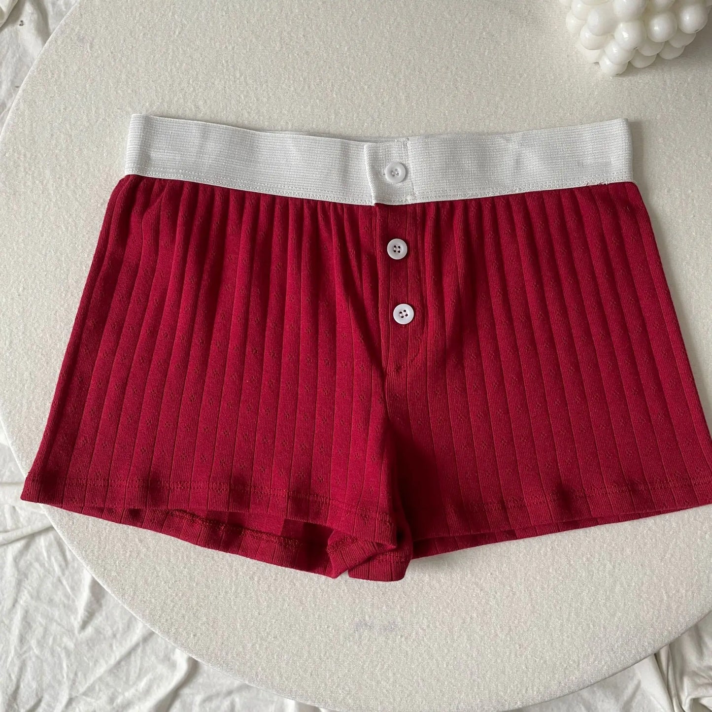 Floral Eyelet Cotton Boy Shorts
