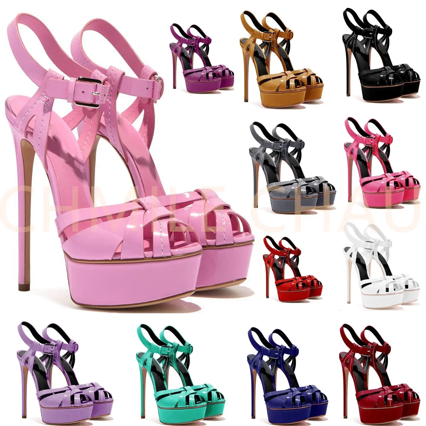 Stiletto High Heel Strappy Sandals