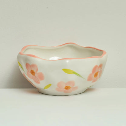 Irregular Hand-painted Flowers Mug