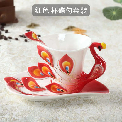 Peacock Cup and Saucer