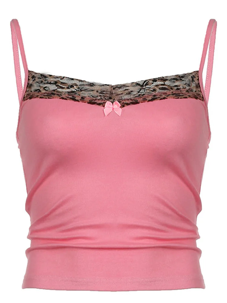 Leopard Print Stitched Crop Top