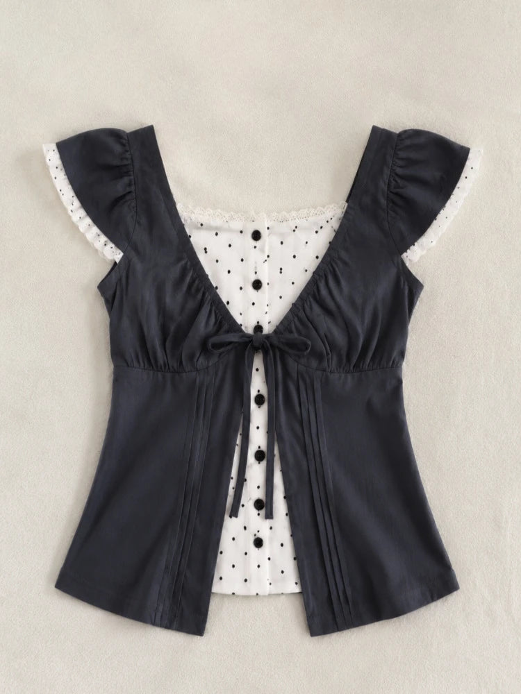 Camisa de dos piezas simulada