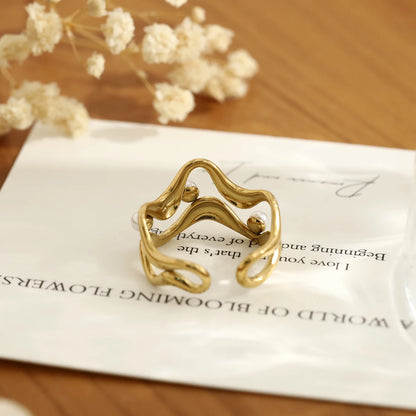 Irregular Stainless Steel Ring