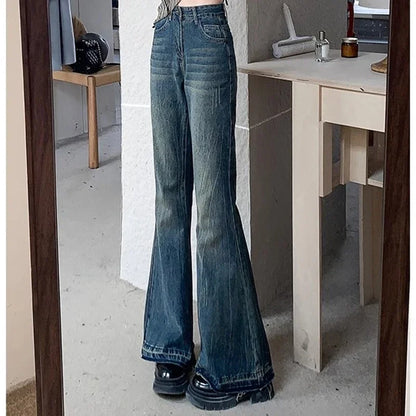 High Waist Casual Flare Jeans