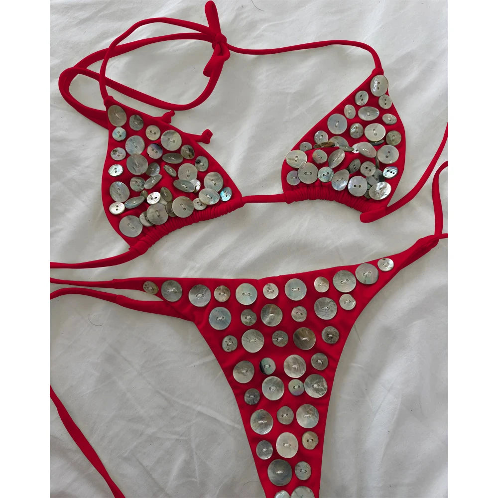 Button Push Up Bikini