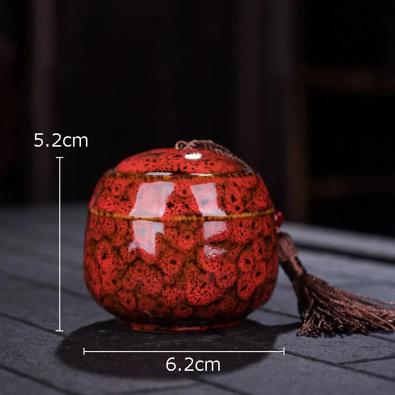 Painted Tea Canister
