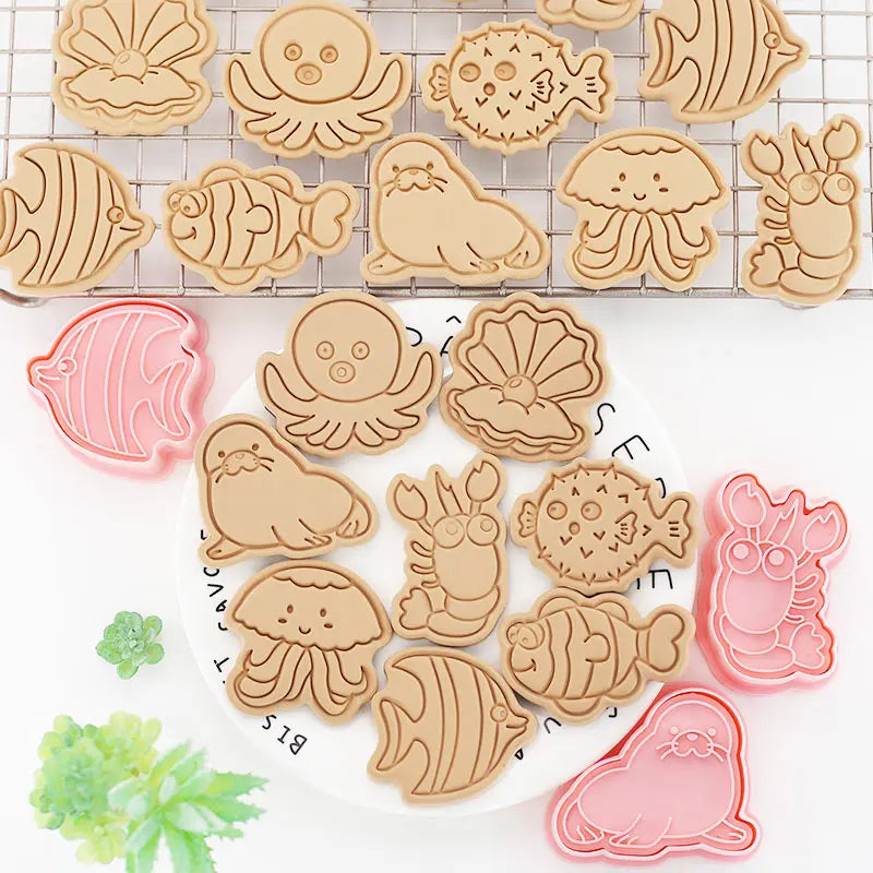 8 Pcs/set Marine Animal Cookie Cutters