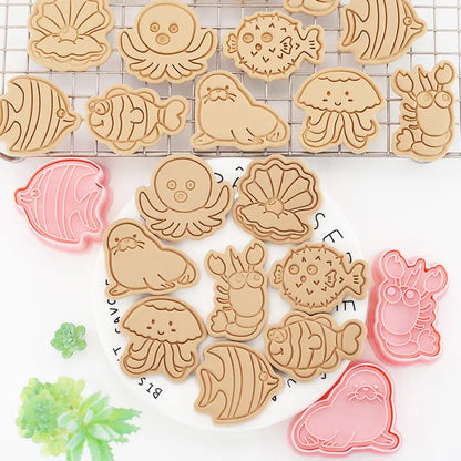 8 Pcs/set Marine Animal Cookie Cutters