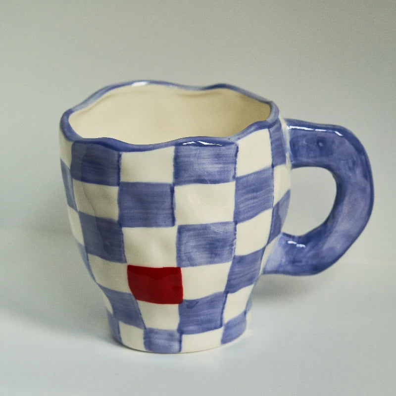 Irregular Hand-painted Flowers Mug
