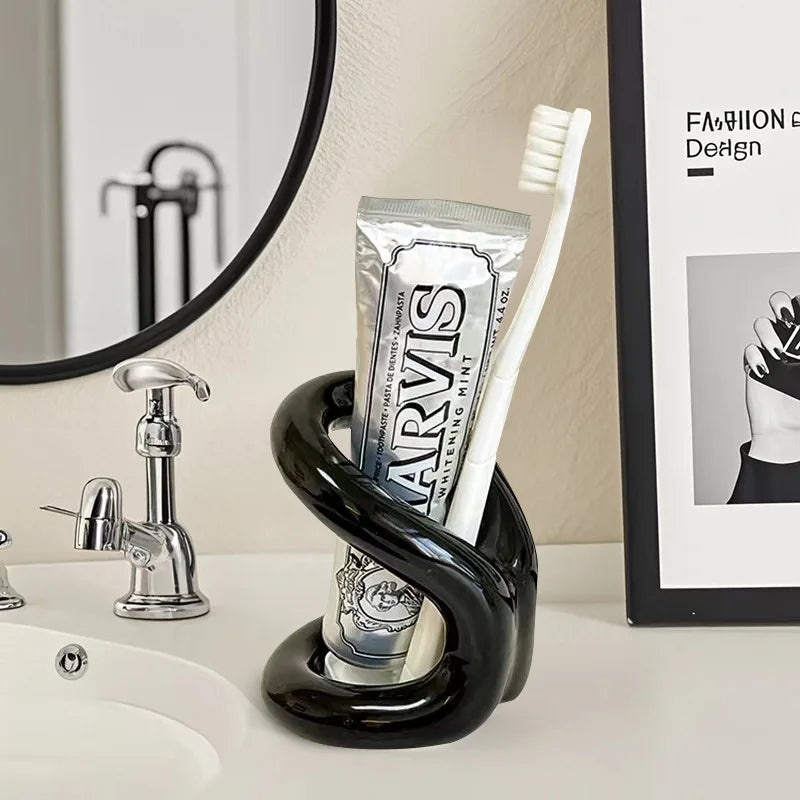 Ins modern casual rope series ceramic toothbrush holder