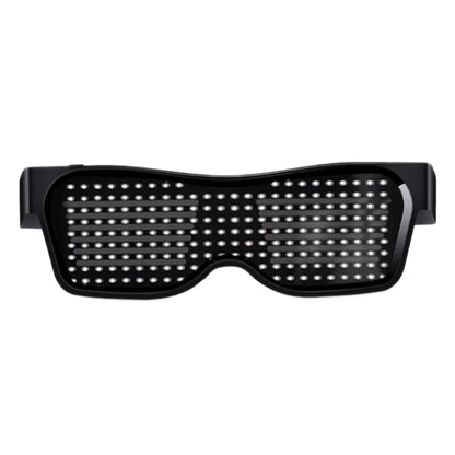 Bluetooth Programmable LED Text USB Charging Display Glasses
