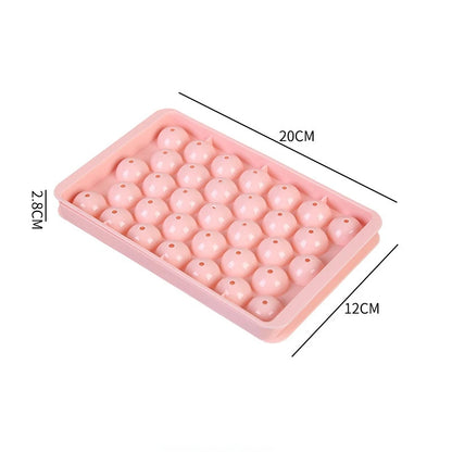 3D Round Ice Cube Tray with Lid
