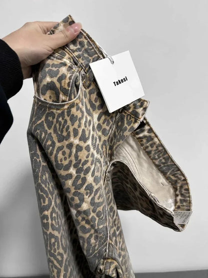 Leopard High Waist Jeans