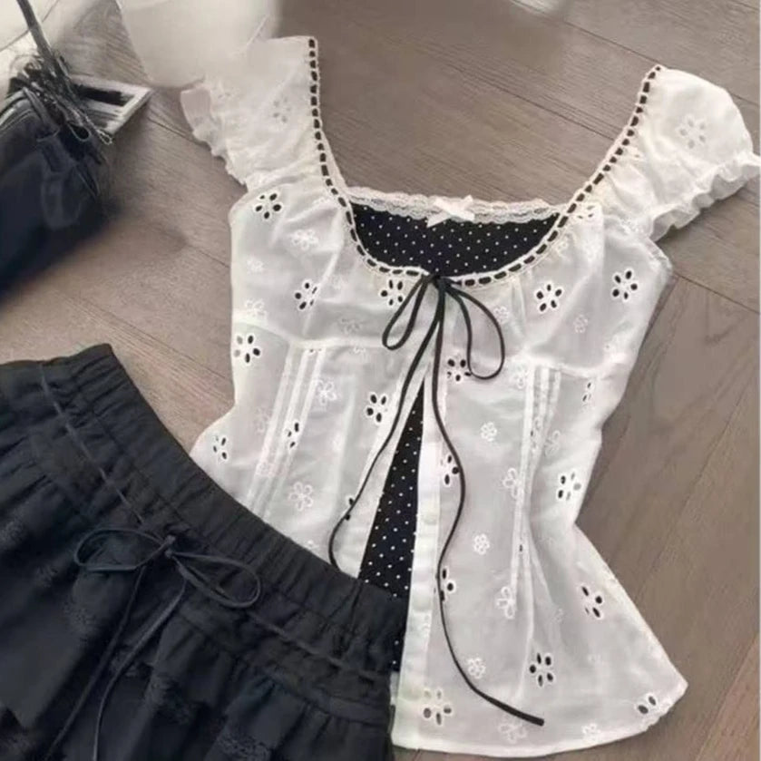 Camisa de dos piezas simulada