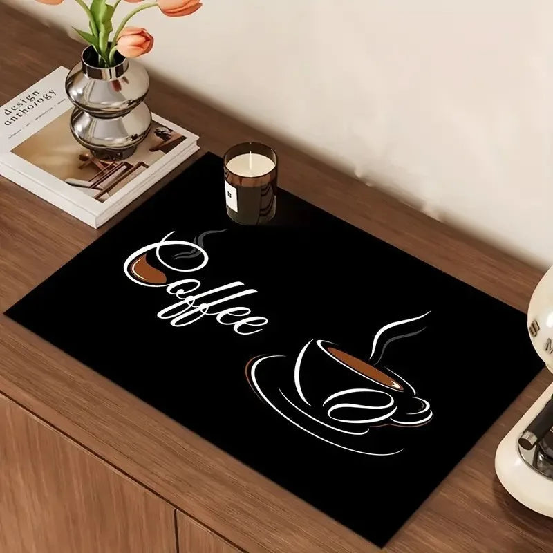 Ok But First Coffee Print Absorbent Mat