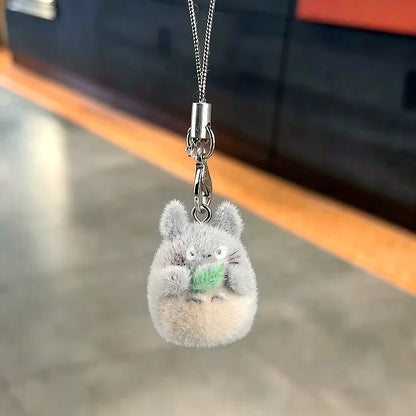 6PCS My Neighbor Totoro Flocked Charms