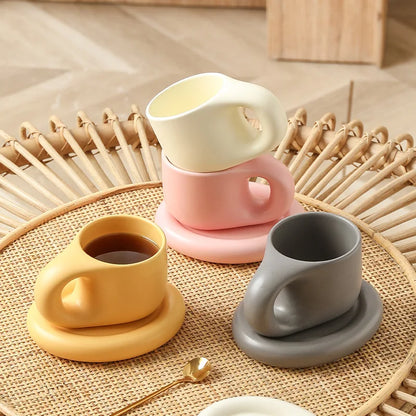 Ceramic Mug with Saucer