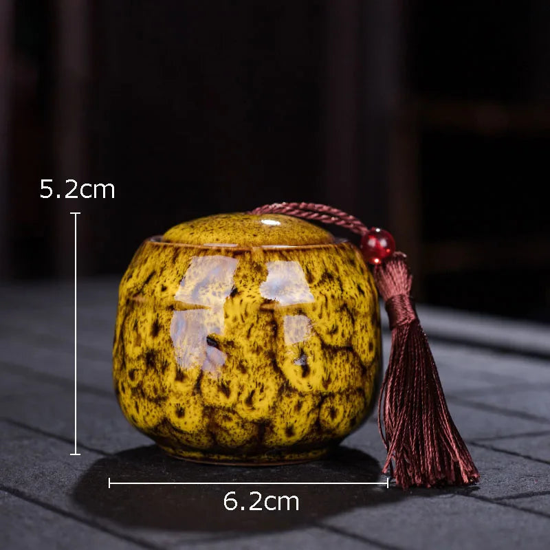Painted Tea Canister