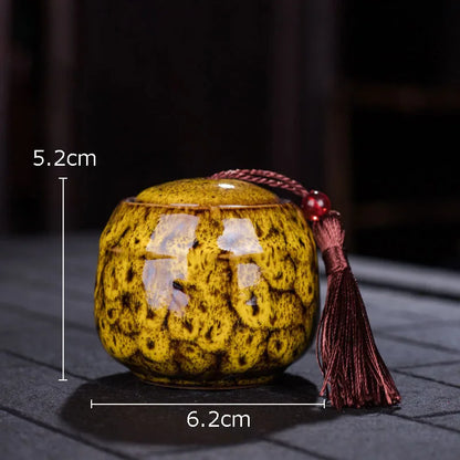 Painted Tea Canister