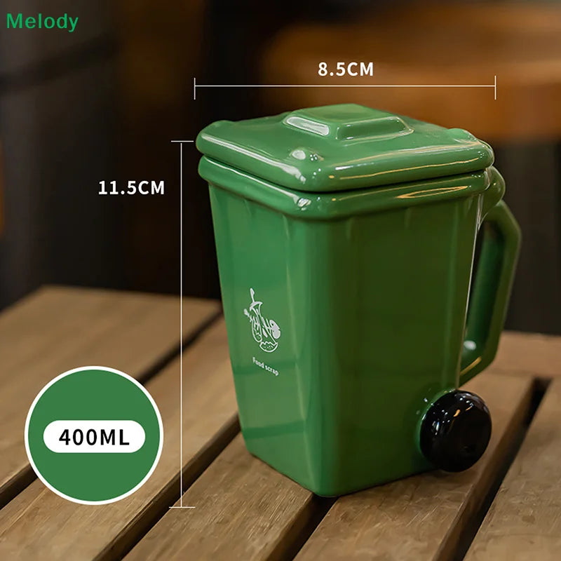 Trash Can Ceramic Mug