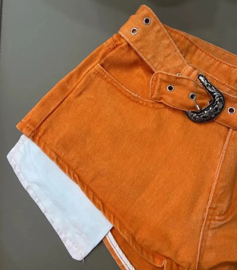 Pantalones cortos de mezclilla de talle alto