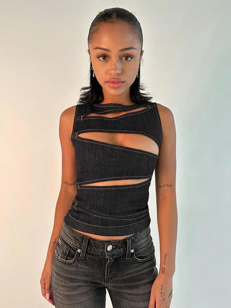 Sleeveless Round Neck Vest