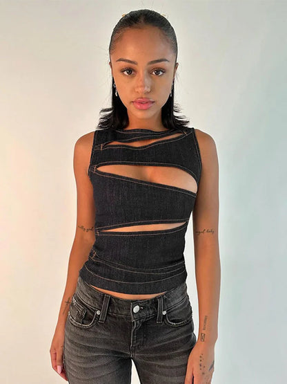 Sleeveless Round Neck Vest