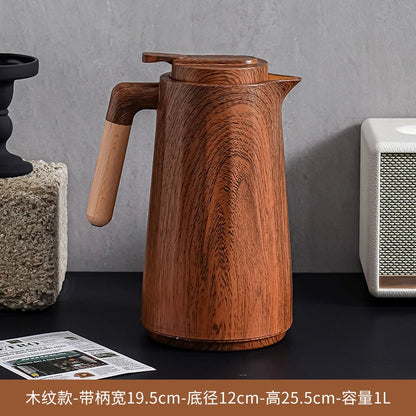 Wood grain thermal insulation pot