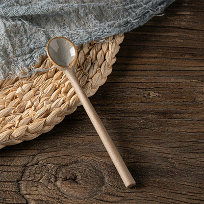 Vintage Japanese Ceramic Small Spoon