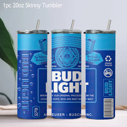 Beer Can Stainless Steel Skinny Tumbler
