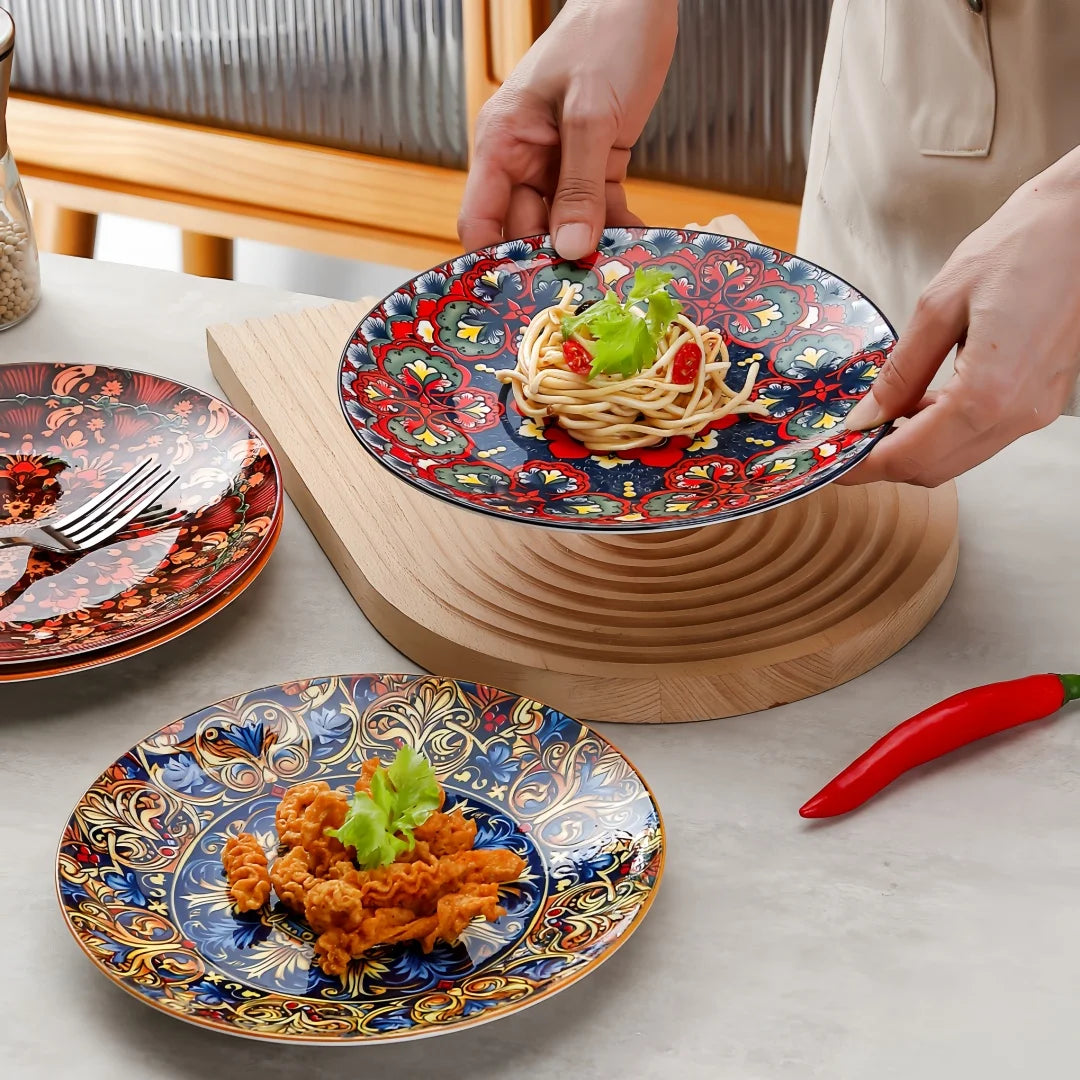 Bohemia ceramic large plate set