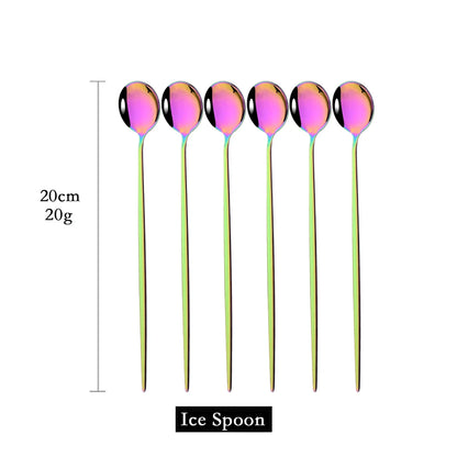 6Pcs Coffee Stirring Spoon Cutlery Set